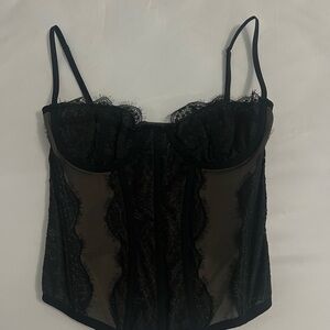 Urban Outfitters Black Lace Corset